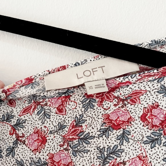 Loft Floral Long Sleeve Blouse with Elastic Waist - XS - Picture 5 of 5